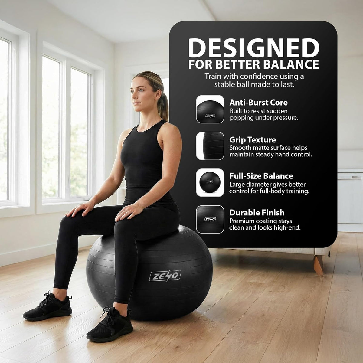 EXERCISE GYM BALL SWISS PILATES YOGA CORE TRAINING PREGNANCY BIRTHING ANTI-BURST