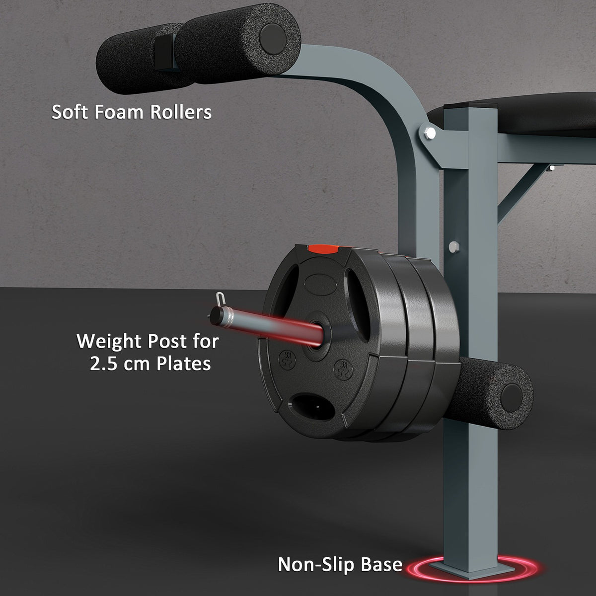 Adjustable Multi Use Weight Bench Barbell Stand Chest Leg Abs Training Home Gym