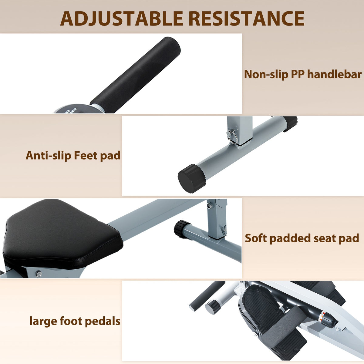 New Rowing Machine for Home Cardio Fitness Workout and Gym Training Fitness