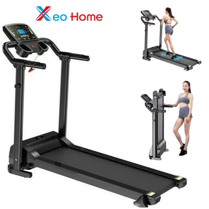 Treadmill Electric Running Walking Machine Manual 9% Incline Home Gym Folding UK