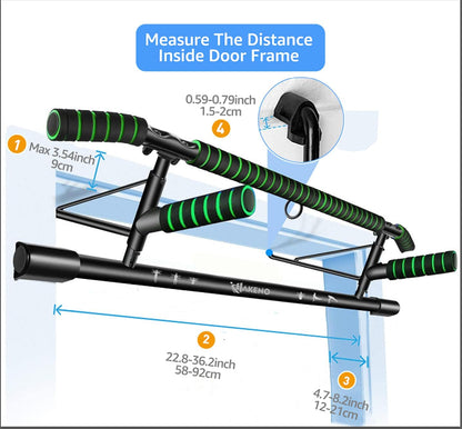 Pull up Bar Door Frame Fitness Chin-Up Bar for Home Gym Equipment, with Professional Training Suspension Strap Set