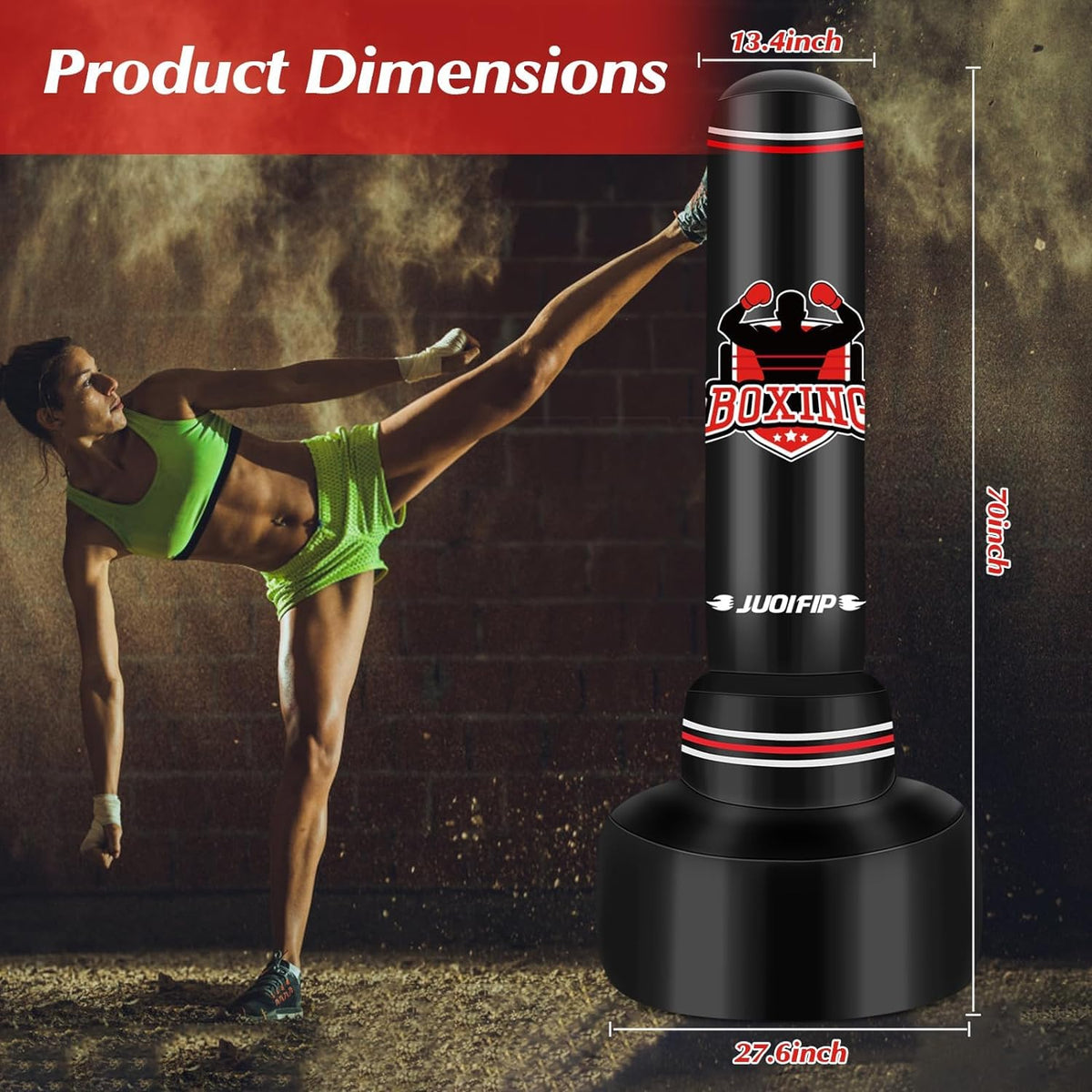 Punching Bag with Stand Adult 70”- Free Standing Boxing Bag with Boxing Gloves and Electric Air Pump, Women Men Stand Kickboxing Bags for Training MMA Muay Thai Fitness Beginners
