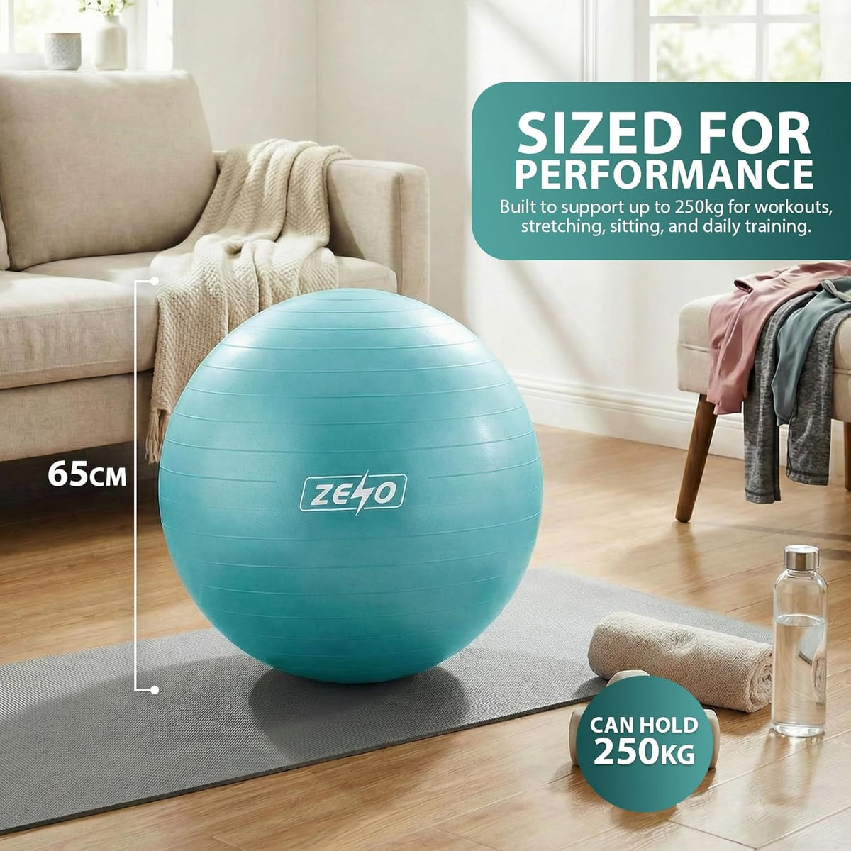EXERCISE GYM BALL SWISS PILATES YOGA CORE TRAINING PREGNANCY BIRTHING ANTI-BURST