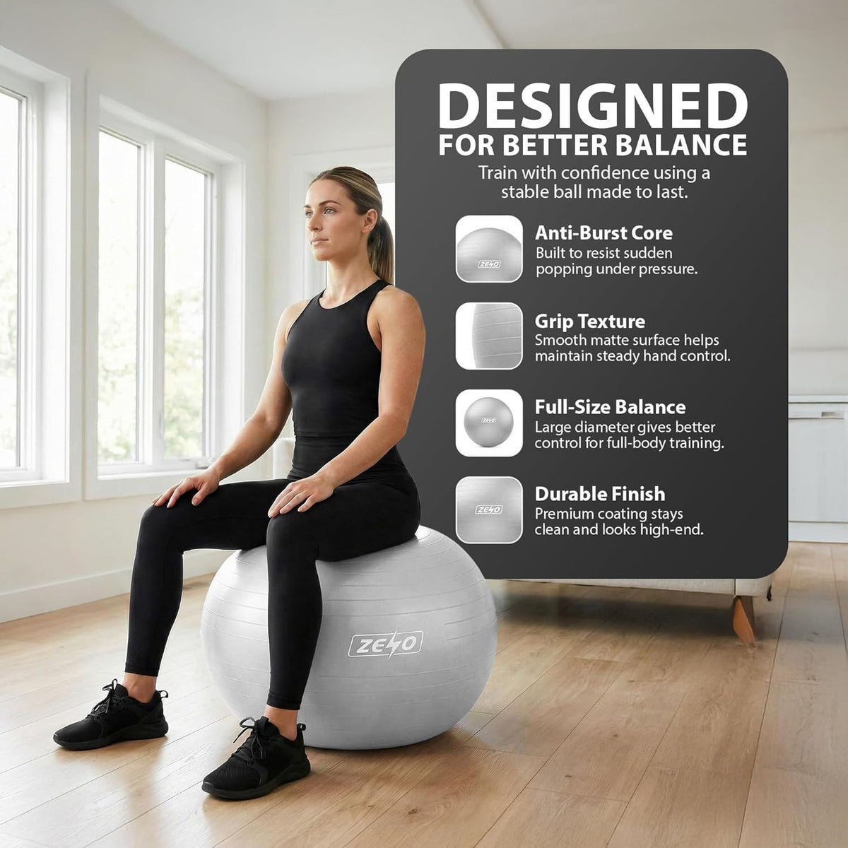 EXERCISE GYM BALL SWISS PILATES YOGA CORE TRAINING PREGNANCY BIRTHING ANTI-BURST