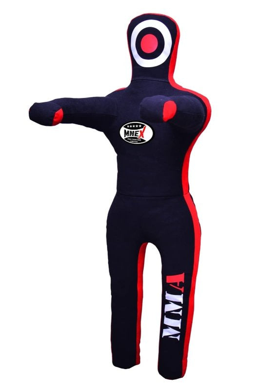 MNEX Pro Standing Wrestling Dummy - 6ft Unfilled MMA Training (Black)